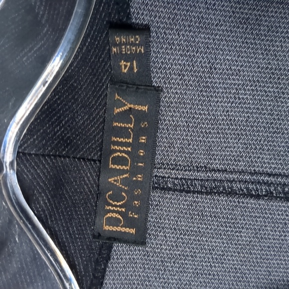 PICADILLY* 2pc jacket/top & skirt set. Short sleeve button front, rivet detail - Picture 14 of 16